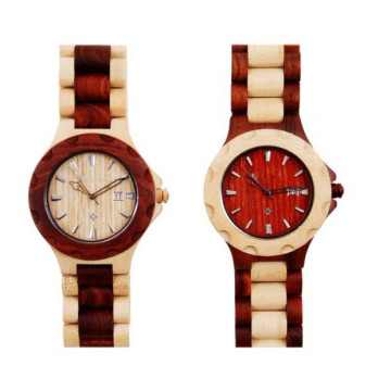 Hlw042 OEM montre en bois de montre en bois de montre en bambou des hommes et des femmes de haute qualité